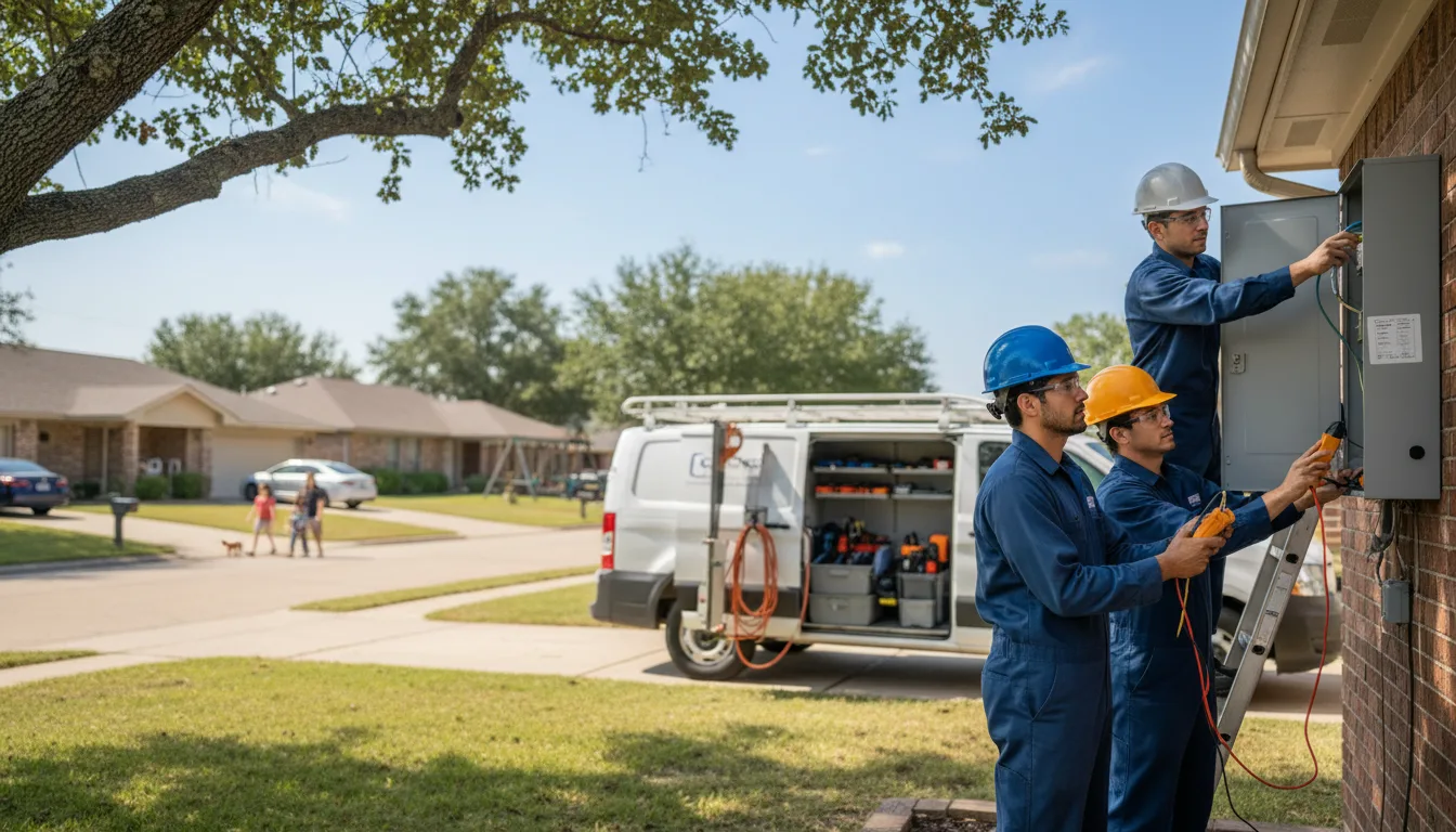 Certified electrician providing emergency electrical services in Devine, TX